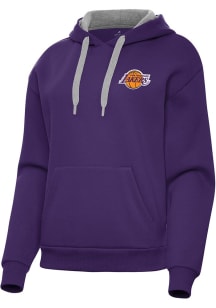 Antigua Los Angeles Lakers Womens Purple Victory Hooded Sweatshirt