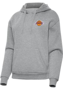 Antigua Los Angeles Lakers Womens Grey Victory Hooded Sweatshirt