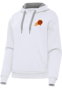Antigua Phoenix Suns Womens White Victory Hooded Sweatshirt