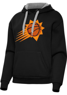 Antigua Phoenix Suns Womens Black Full Front Victory Hooded Sweatshirt