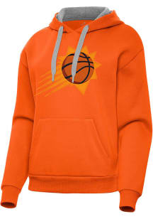 Antigua Phoenix Suns Womens Orange Full Front Victory Hooded Sweatshirt