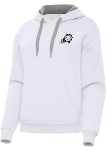 Antigua Phoenix Suns Womens White Metallic Victory Hooded Sweatshirt