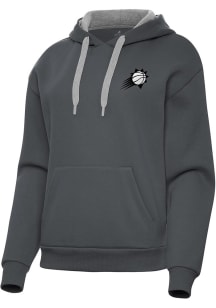 Antigua Phoenix Suns Womens Charcoal Metallic Victory Hooded Sweatshirt