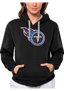 Antigua Tennessee Titans Womens Black Full Front Victory Hooded Sweatshirt