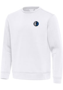 Antigua Dallas Mavericks Mens White Alternate Relevant Long Sleeve Crew Sweatshirt