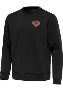 Antigua New York Knicks Mens Black Relevant Long Sleeve Crew Sweatshirt