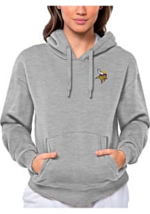 Antigua Minnesota Vikings Womens Grey Victory Hooded Sweatshirt