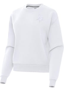 Antigua Minnesota Vikings Womens White White Tonal Victory Crew Sweatshirt