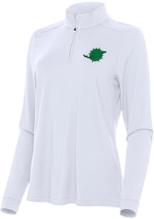 Antigua Miami Dolphins Womens White St Patrick's Day Tonal Intent Qtr Zip