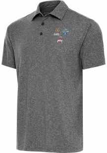 Antigua Ohio State Buckeyes Black Football 2025 Cotton Bowl Bound Par 3 Big and Tall Polo