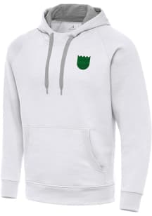 Antigua Sacramento Kings Mens White St Patrick's Day Tonal Victory Long Sleeve Hoodie