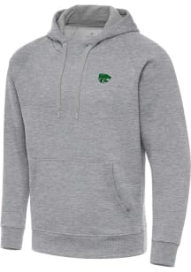 Antigua K-State Wildcats Mens Grey St Patrick's Day Tonal Victory Long Sleeve Hoodie