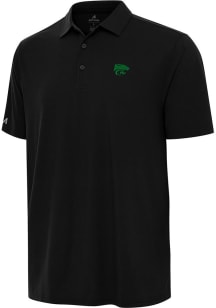 Antigua K-State Wildcats Mens Black St Patrick's Day Tonal Era Short Sleeve Polo