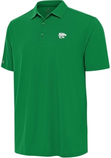 Antigua K-State Wildcats Mens Green St Patrick's Day Tonal Era Short Sleeve Polo
