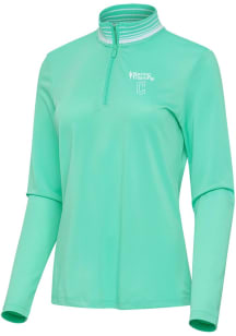 Antigua Cleveland Guardians Womens Blue Spring Training Palmetto Qtr Zip