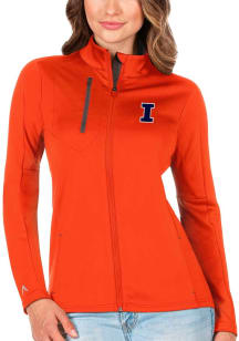 Antigua Illinois Fighting Illini Womens Orange Generation Light Weight Jacket