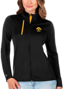 Antigua Iowa Hawkeyes Womens Black Generation Light Weight Jacket
