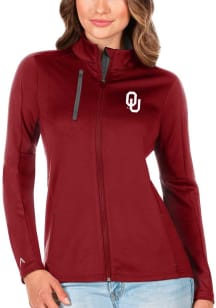 Antigua Oklahoma Sooners Womens Red Generation Light Weight Jacket