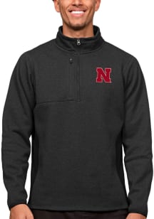 Antigua Nebraska Cornhuskers Mens Black Course Pullover Jackets