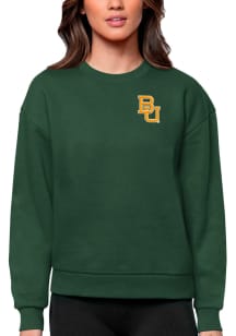 Antigua Baylor Bears Womens Green Victory Crew Sweatshirt