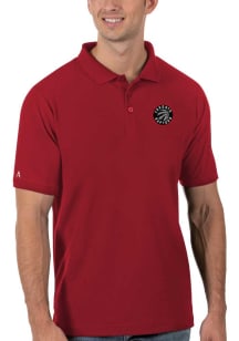 Antigua Toronto Raptors Mens Red Legacy Pique Short Sleeve Polo