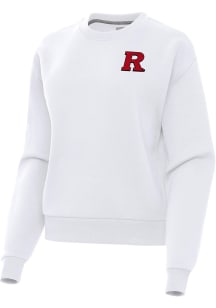 Antigua Rutgers Scarlet Knights Womens White Victory Crew Sweatshirt