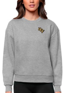Antigua UCF Knights Womens Grey Heather Victory Crew Sweatshirt