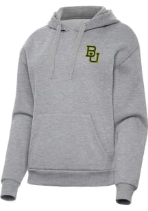 Antigua Baylor Bears Womens Anthracite Victory Hooded Sweatshirt