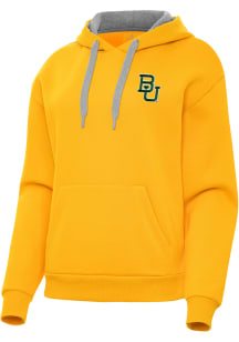 Antigua Baylor Bears Womens Gold Victory Hooded Sweatshirt