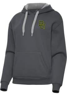 Antigua Baylor Bears Womens Charcoal Victory Hooded Sweatshirt