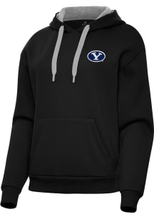 Antigua BYU Cougars Womens Black Victory Hooded Sweatshirt