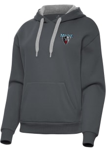 Antigua Maine Black Bears Womens Charcoal Victory Hooded Sweatshirt