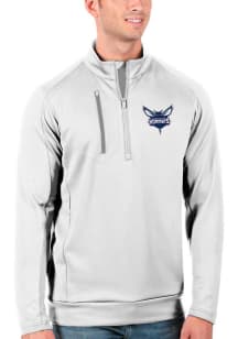 Antigua Charlotte Hornets Mens White Generation Long Sleeve Qtr Zip Pullover