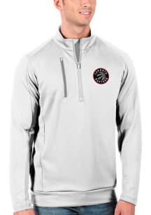 Antigua Toronto Raptors Mens White Generation Long Sleeve Qtr Zip Pullover