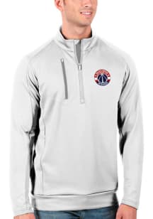 Antigua Washington Wizards Mens White Generation Long Sleeve Qtr Zip Pullover