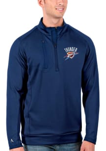 Antigua Oklahoma City Thunder Mens Blue Generation Long Sleeve Qtr Zip Pullover