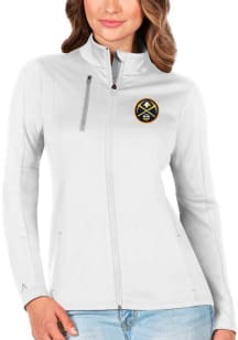 Antigua Denver Nuggets Womens White Generation Light Weight Jacket