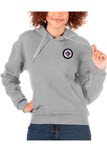 Antigua Winnipeg Jets Womens Grey Heather Victory Hooded Sweatshirt