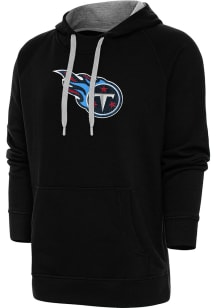 Antigua Tennessee Titans Mens Black Chenille Logo Victory Long Sleeve Hoodie