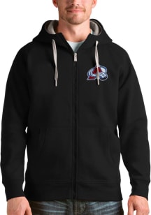 Antigua Colorado Avalanche Mens Black Victory Long Sleeve Full Zip Jacket