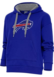 Antigua Buffalo Bills Womens Blue Chenille Logo Victory Hooded Sweatshirt