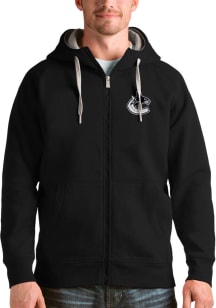 Antigua Vancouver Canucks Mens Black Victory Long Sleeve Full Zip Jacket