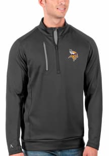 Antigua Minnesota Vikings Mens Grey Generation Long Sleeve Qtr Zip Pullover