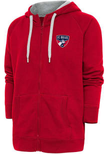Antigua FC Dallas Mens Red Victory Long Sleeve Full Zip Jacket