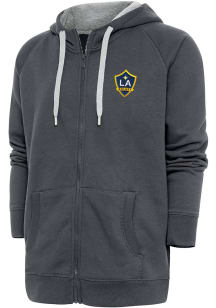 Antigua LA Galaxy Mens Charcoal Victory Long Sleeve Full Zip Jacket