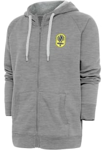 Antigua Nashville SC Mens Grey Victory Long Sleeve Full Zip Jacket