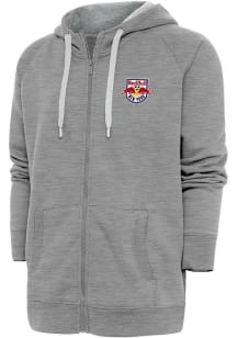 Antigua New York Red Bulls Mens Grey Victory Long Sleeve Full Zip Jacket