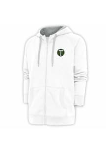 Antigua Portland Timbers Mens White Victory Long Sleeve Full Zip Jacket