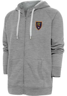 Antigua Real Salt Lake Mens Grey Victory Long Sleeve Full Zip Jacket