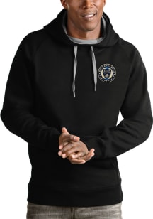 Antigua Philadelphia Union Mens Black Victory Long Sleeve Hoodie